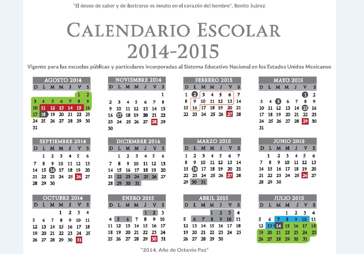 calendario escolar sep 2014 2015